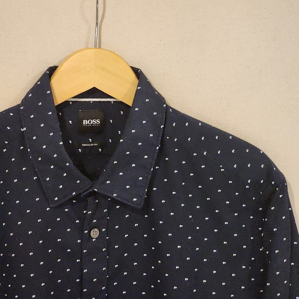 Hugo Boss Navy Blue Men's Shirt